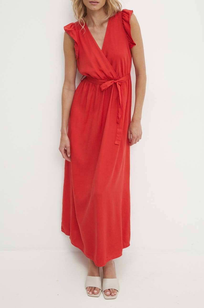Answear Lab rochie culoarea rosu, maxi, evazati