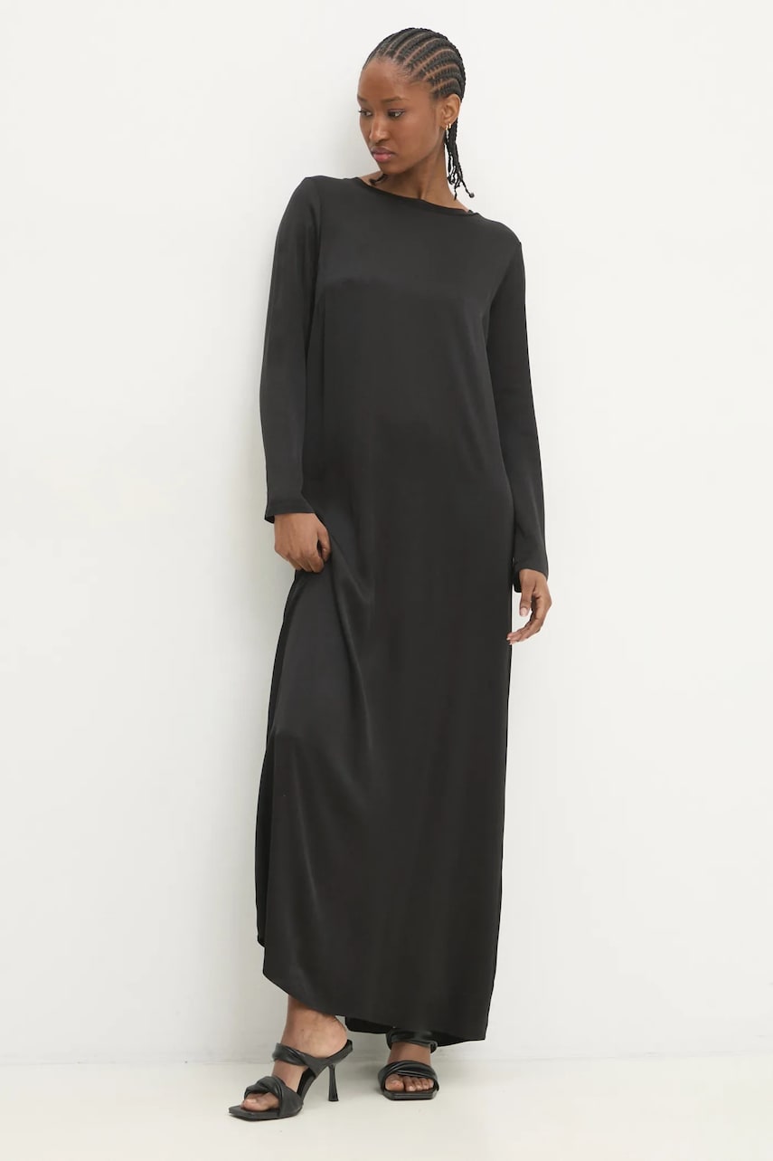 Answear Lab rochie culoarea negru, maxi, dreapta