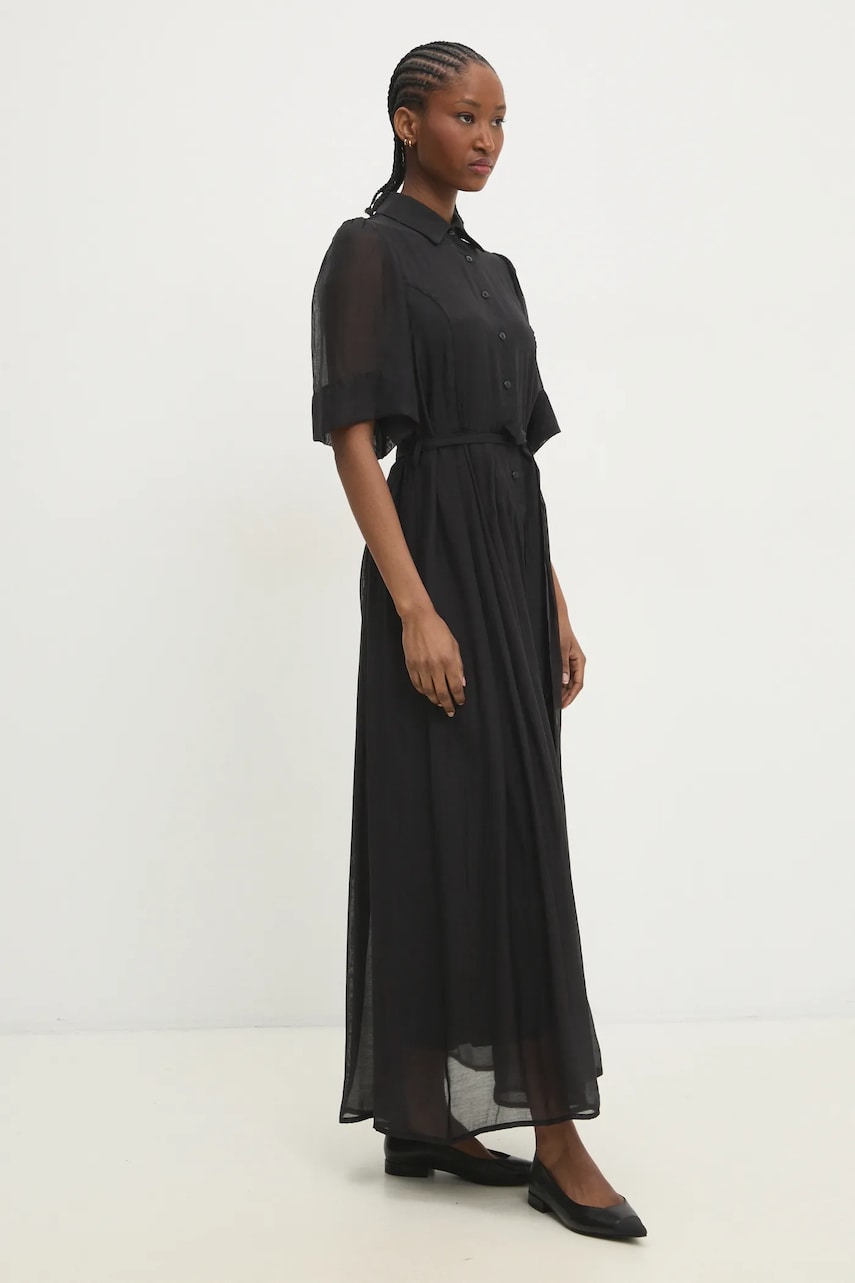 Платье Answear Lab цвет чёрный maxi расклешённое Платье Answear Lab цвет чёрный maxi расклешённое