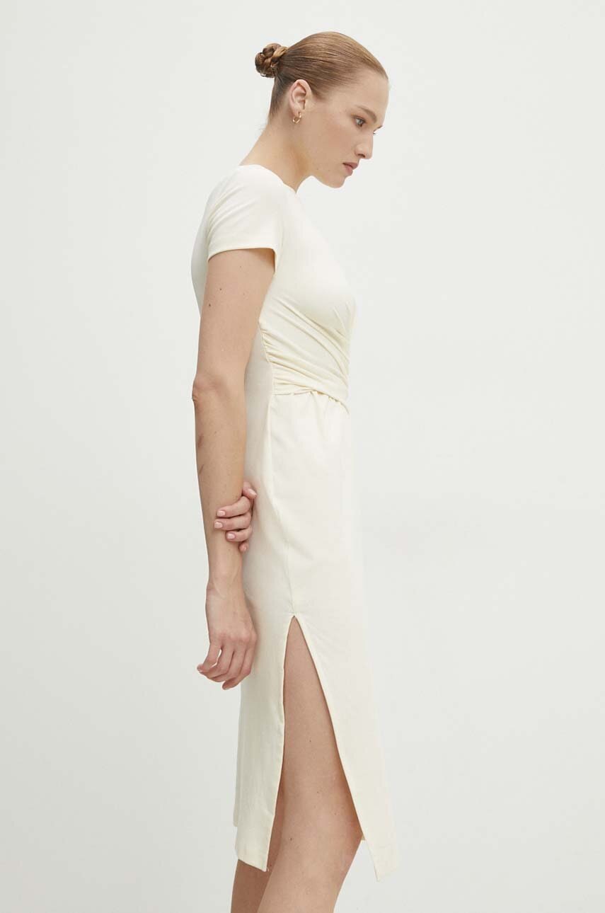 Answear Lab rochie culoarea bej, mini, mulată