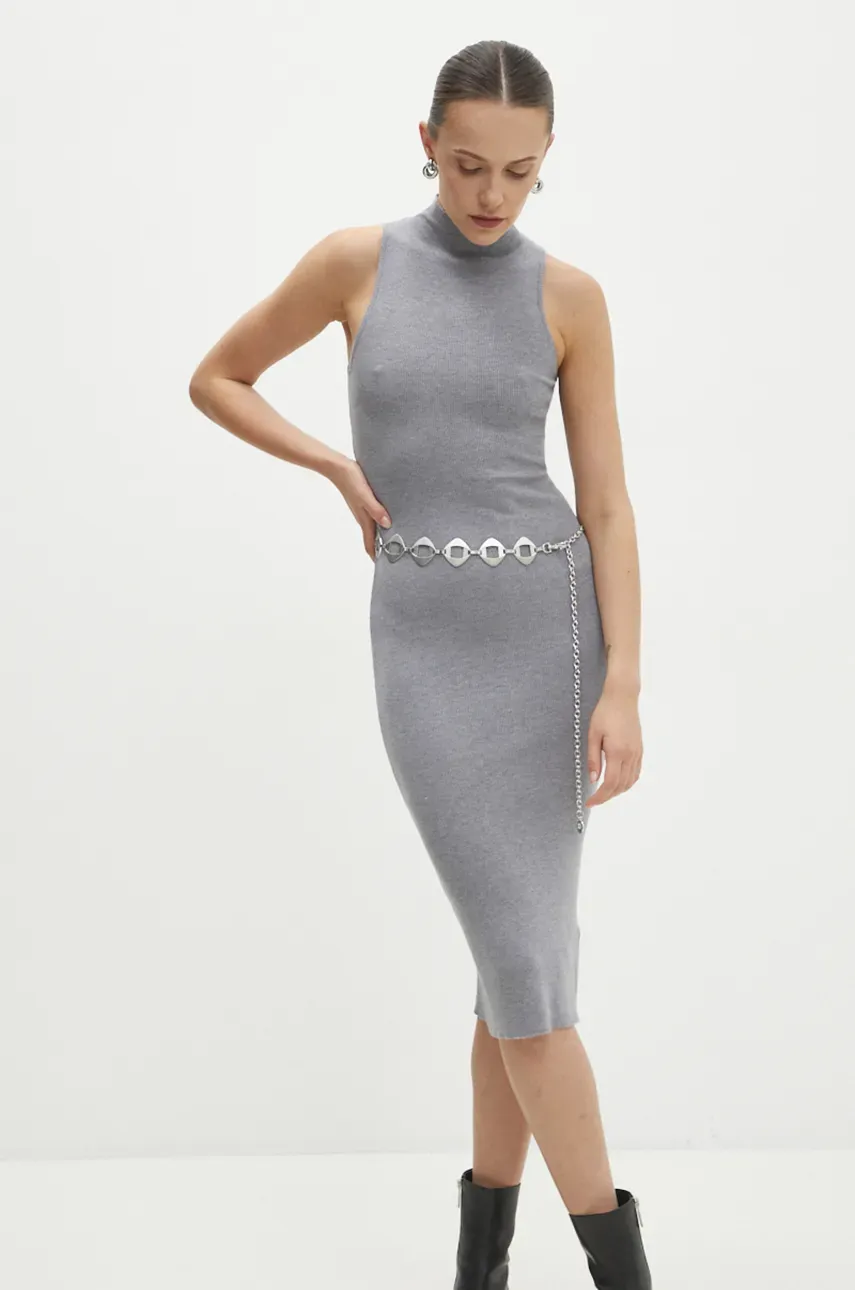 Answear Lab rochie culoarea gri, mini, mulată