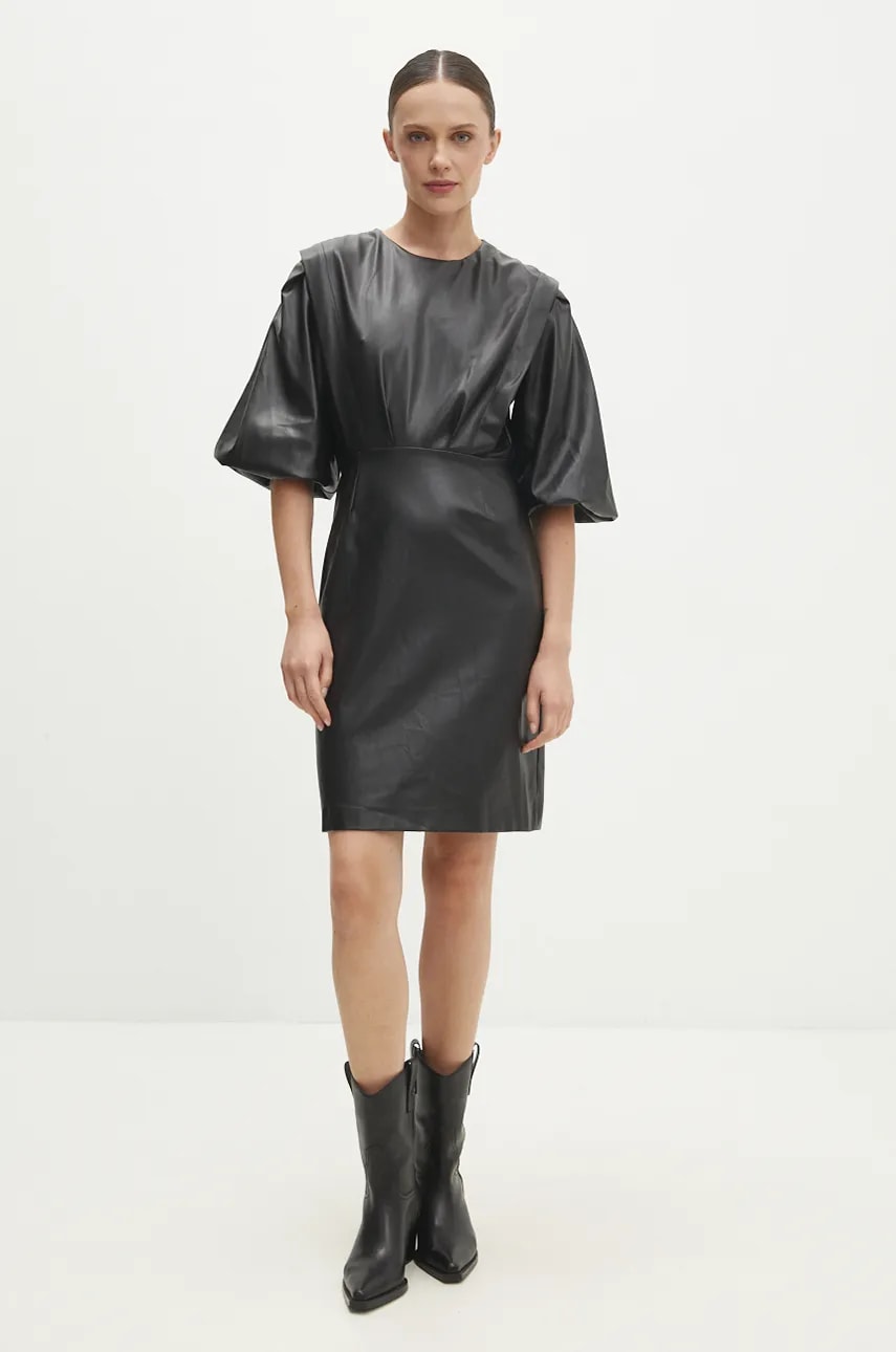 Answear Lab rochie culoarea negru, mini, evazată Answear Lab rochie culoarea negru, mini, evazată