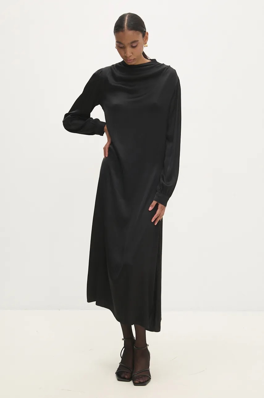 Answear Lab rochie culoarea negru, maxi, dreaptă