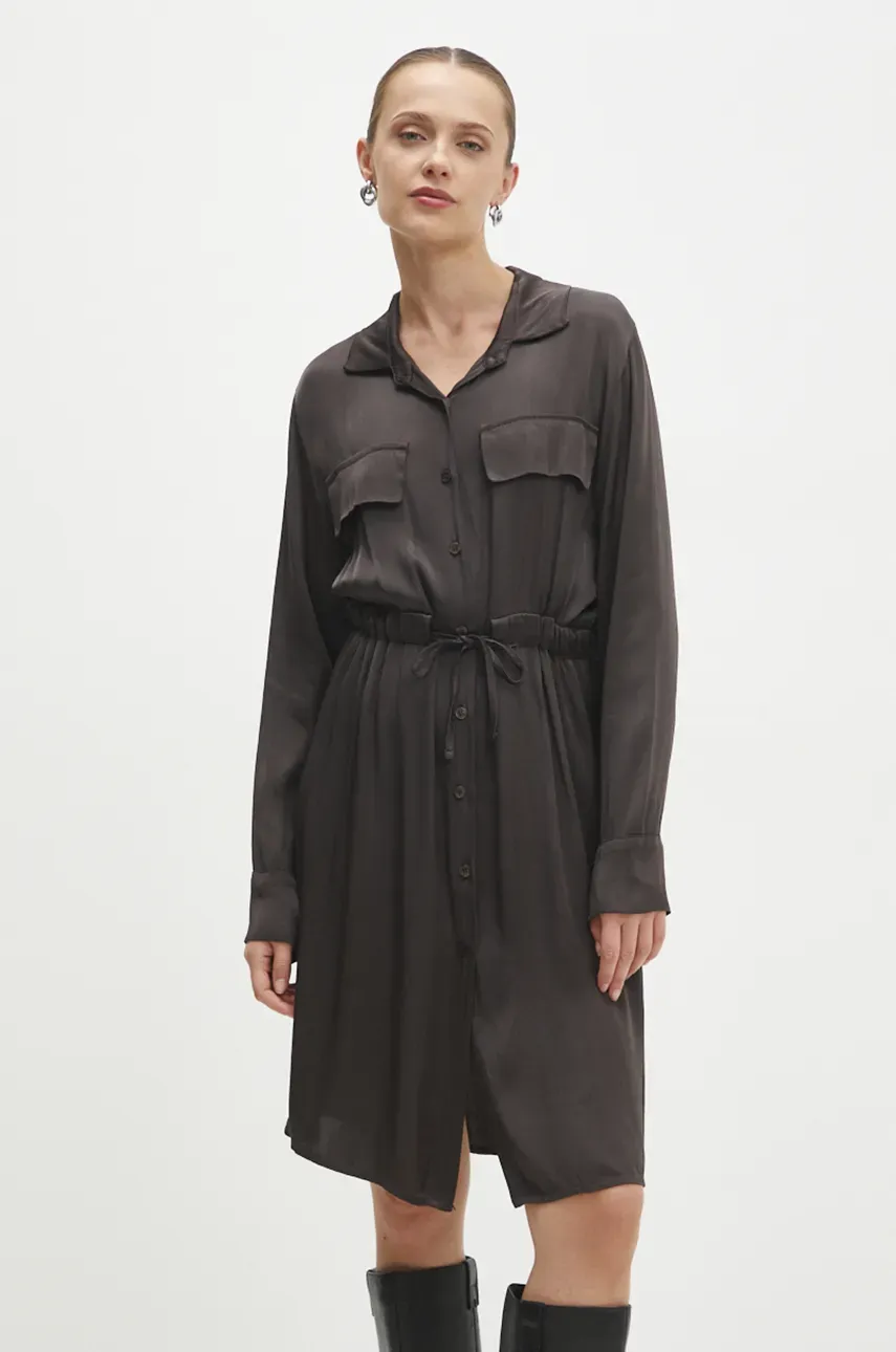 Answear Lab rochie culoarea negru, mini, dreaptă Answear Lab rochie culoarea negru, mini, dreaptă