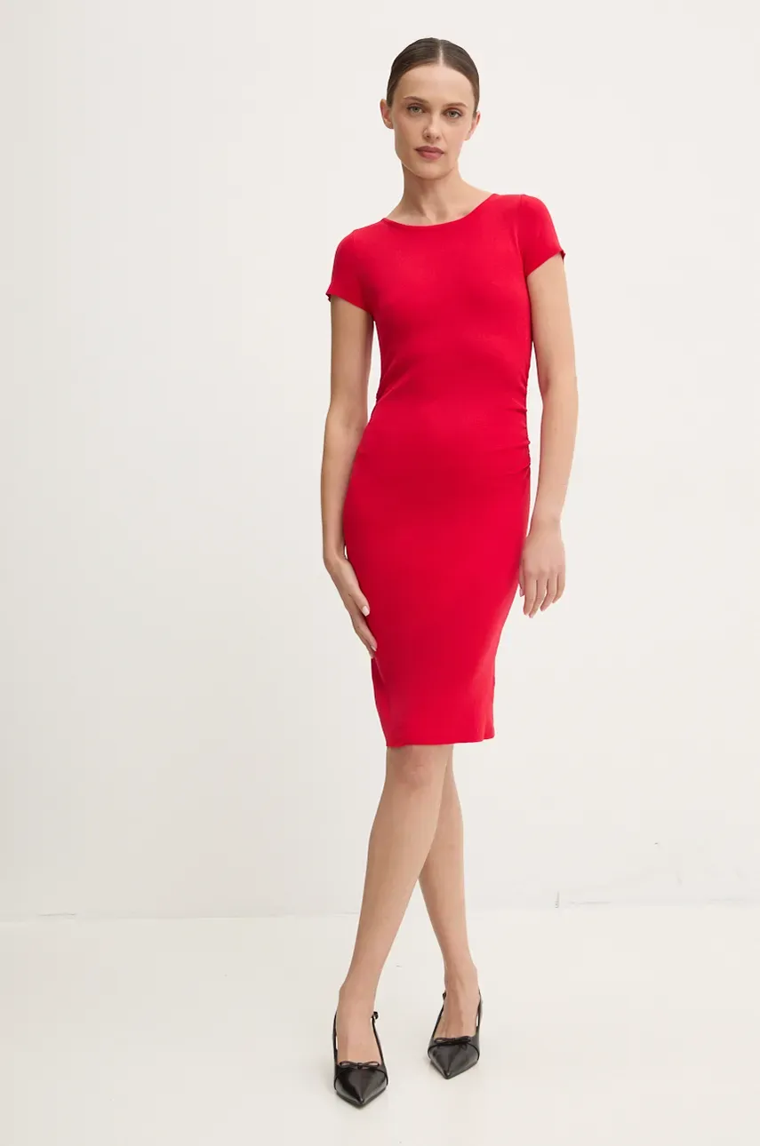 Answear Lab rochie culoarea rosu, mini, mulată