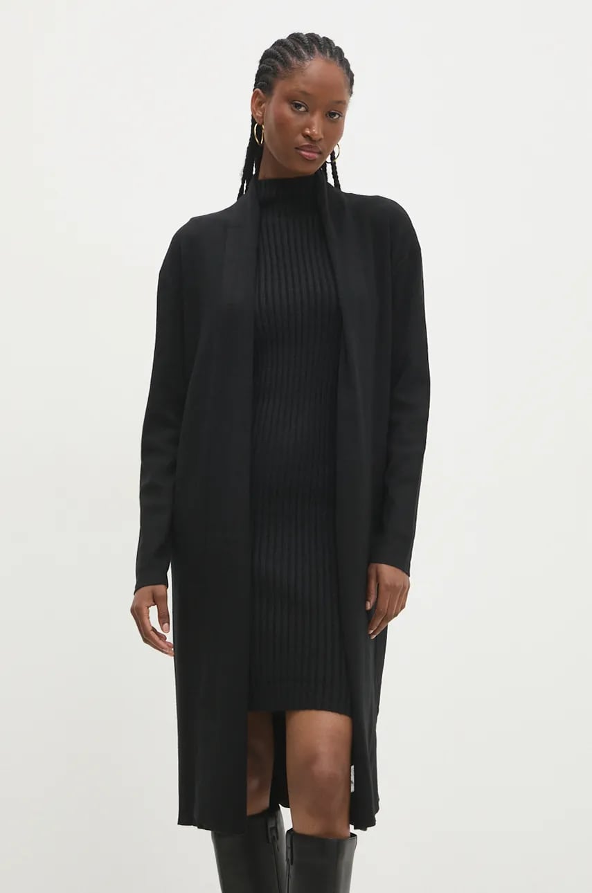 Answear Lab rochie și cardigan culoarea negru Answear Lab rochie și cardigan culoarea negru