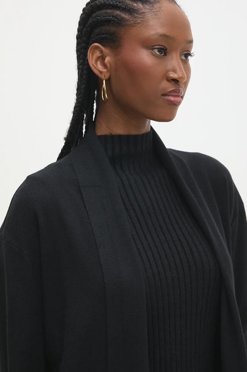 Φόρεμα και ζακέτα Answear.LAB χρώμα: μαύρο φωτογραφία