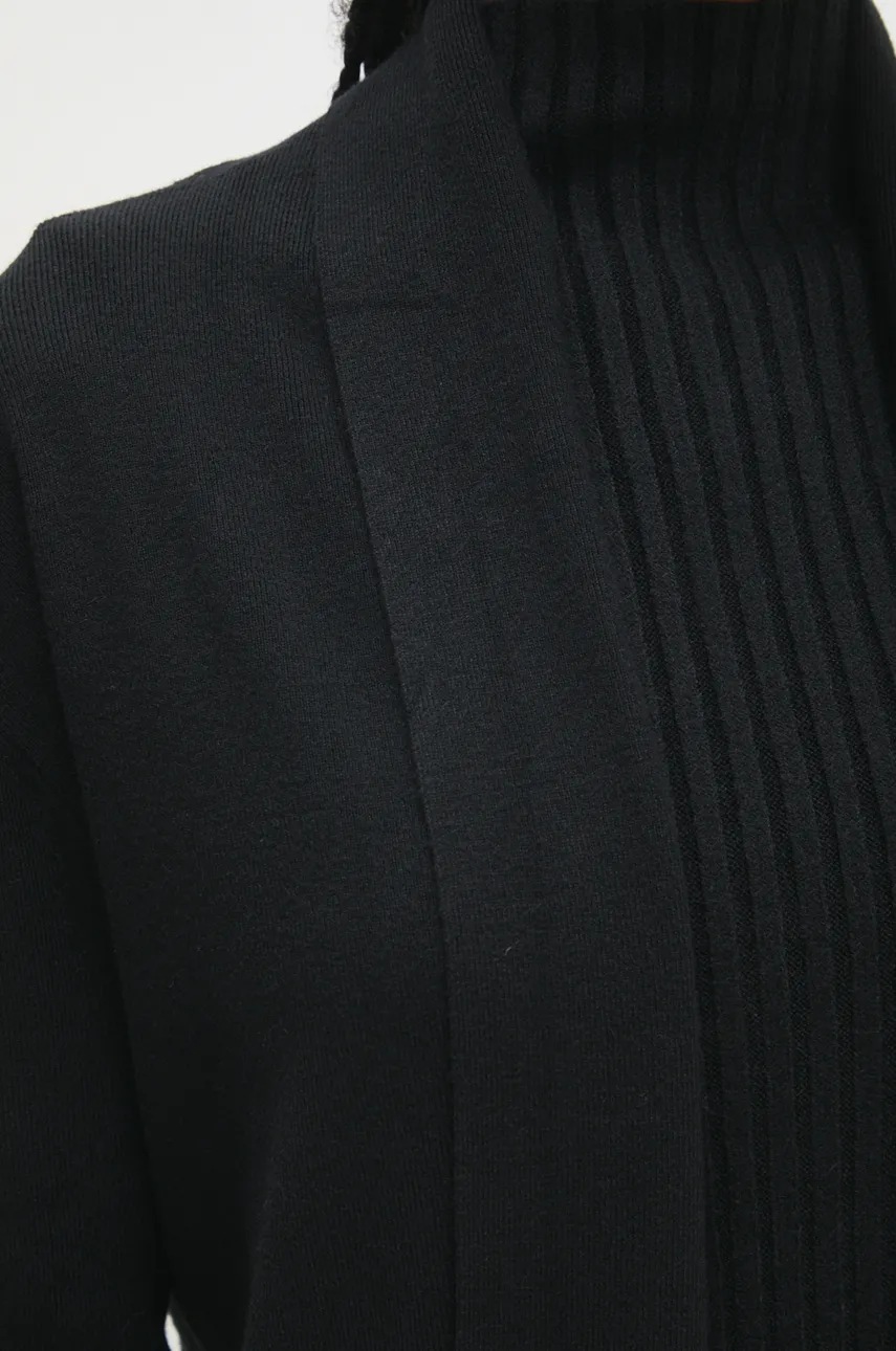 Φόρεμα και ζακέτα Answear.LAB χρώμα: μαύρο φωτογραφία