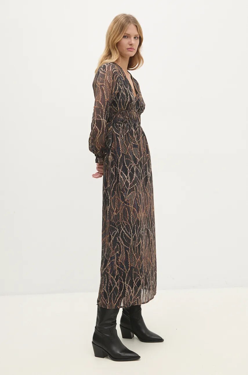 Answear Lab rochie culoarea negru, maxi, evazată