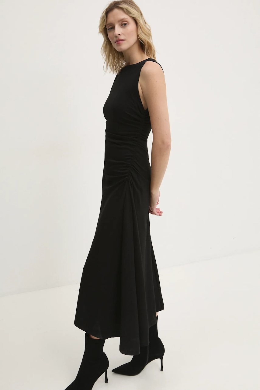 Answear Lab rochie culoarea negru, maxi, evazată