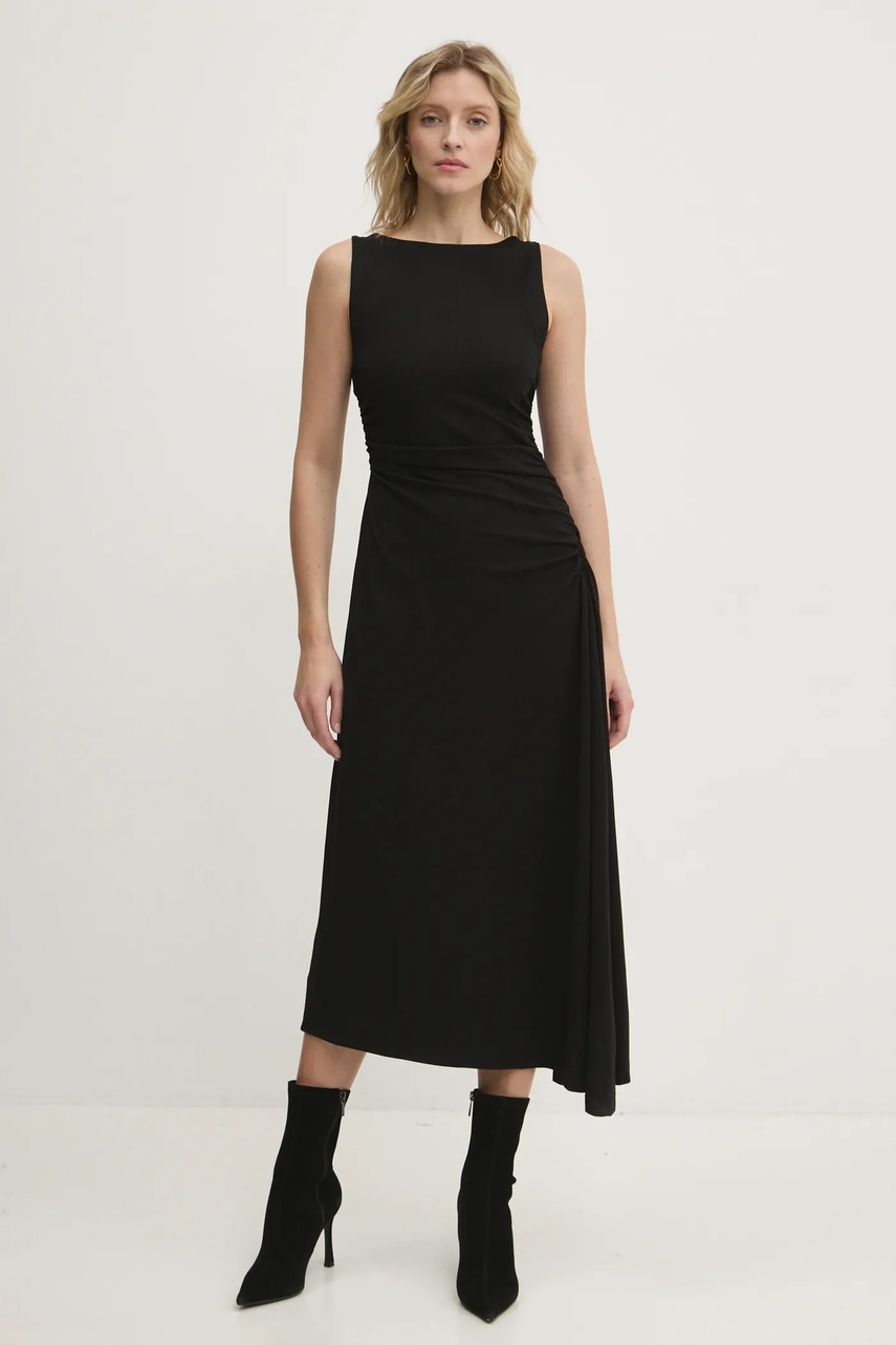 Платье Answear.LAB цвет чёрный maxi расклешённая