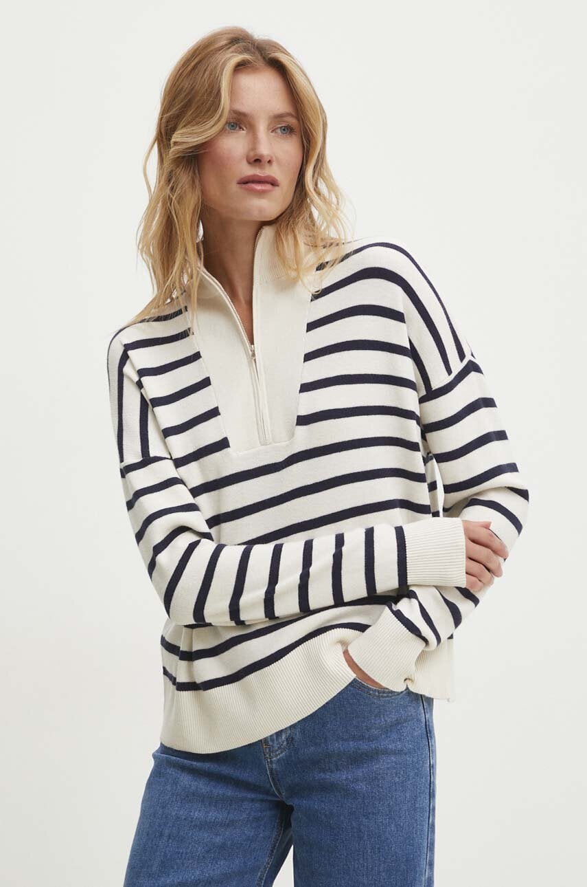 Answear Lab pulover femei, culoarea bej, light, cu turtleneck Answear Lab pulover femei, culoarea bej, light, cu turtleneck