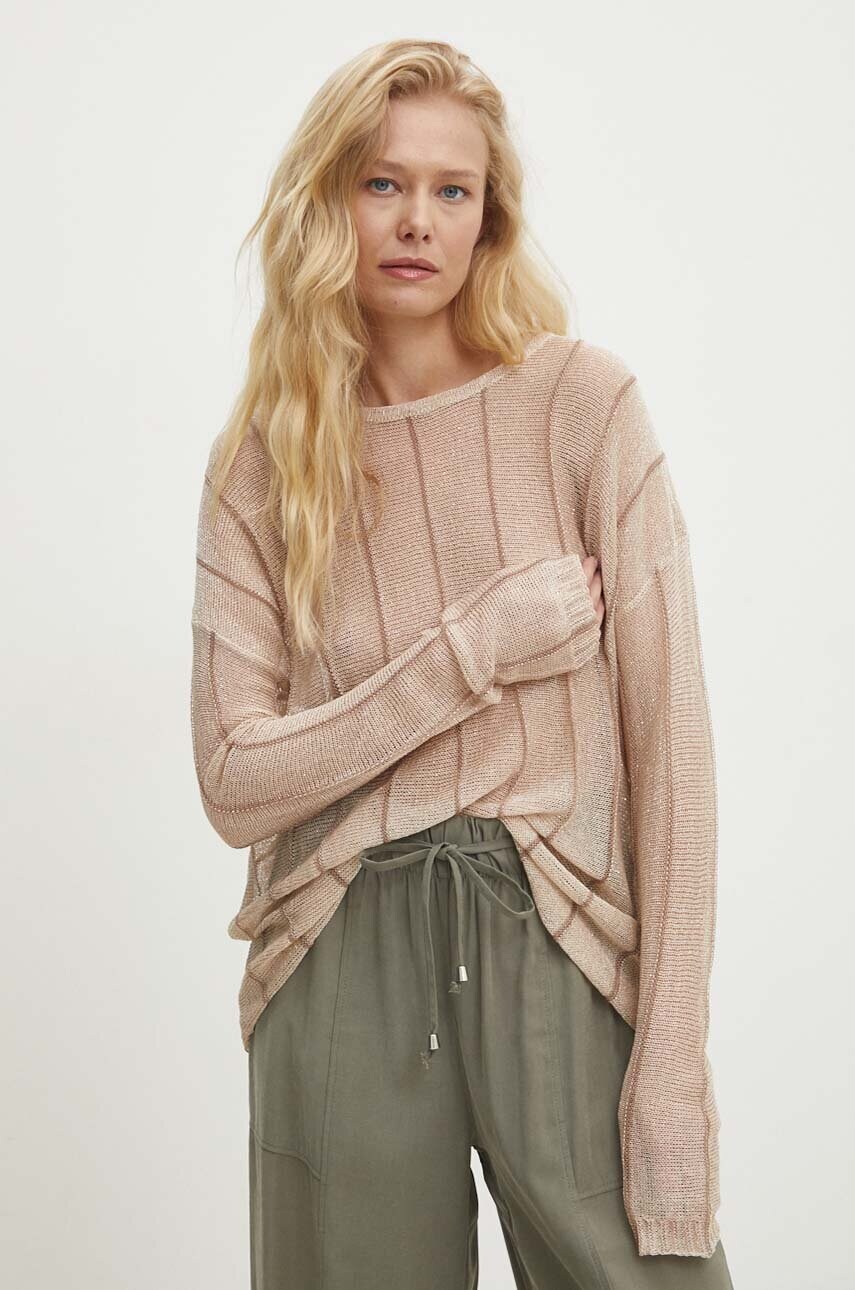 Answear Lab pulover femei, culoarea auriu, light