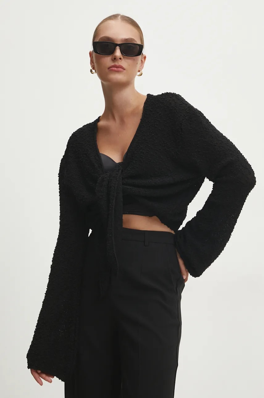 Answear Lab cardigan femei, culoarea negru, light Answear Lab cardigan femei, culoarea negru, light