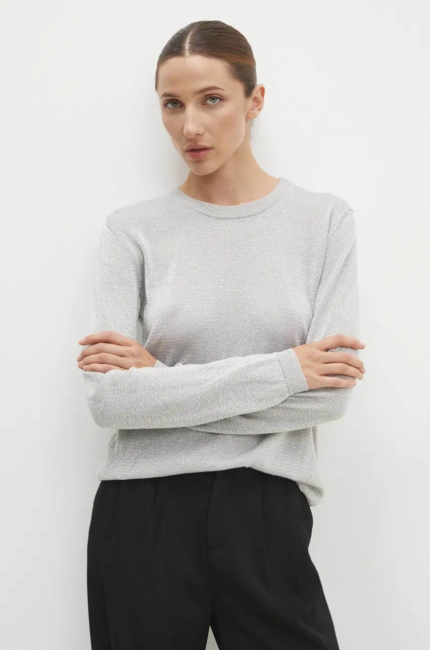 Answear Lab pulover femei, culoarea argintiu, light