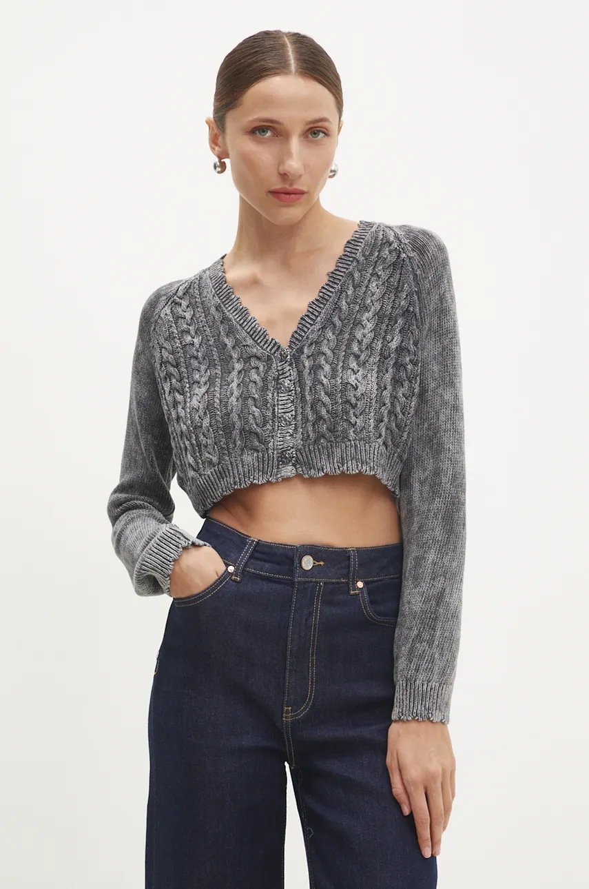 Answear Lab cardigan femei, culoarea gri, light