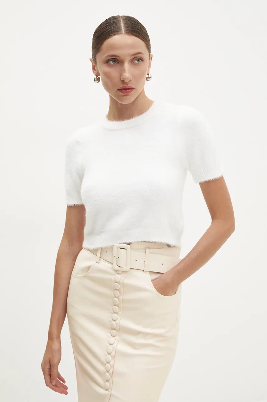 Answear Lab pulover femei, culoarea alb