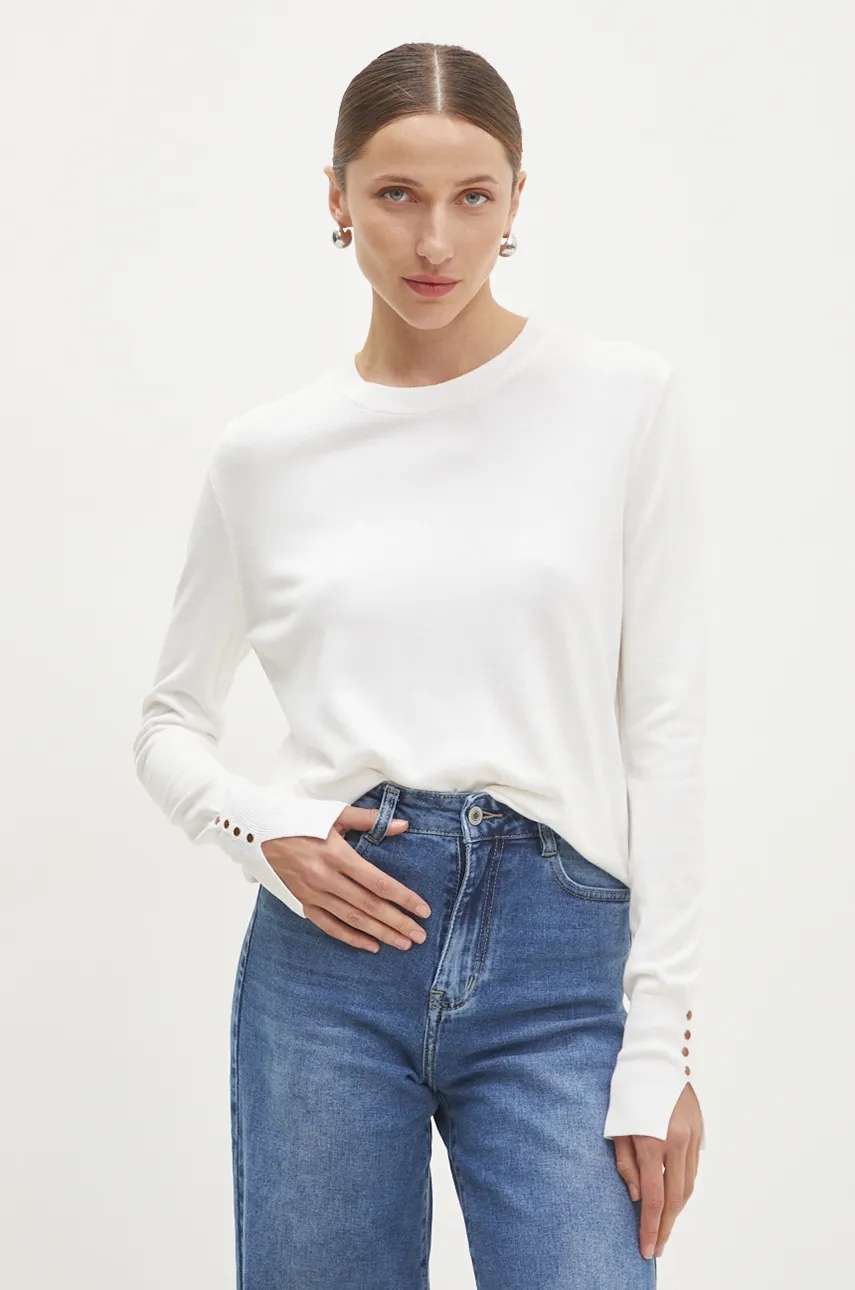 Answear Lab pulover femei, culoarea alb, light