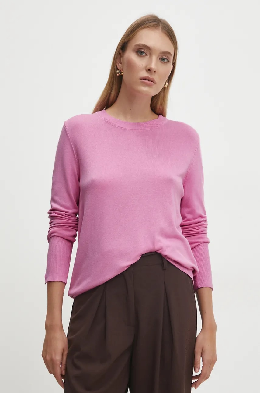 Answear Lab pulover femei, culoarea roz, light Answear Lab pulover femei, culoarea roz, light