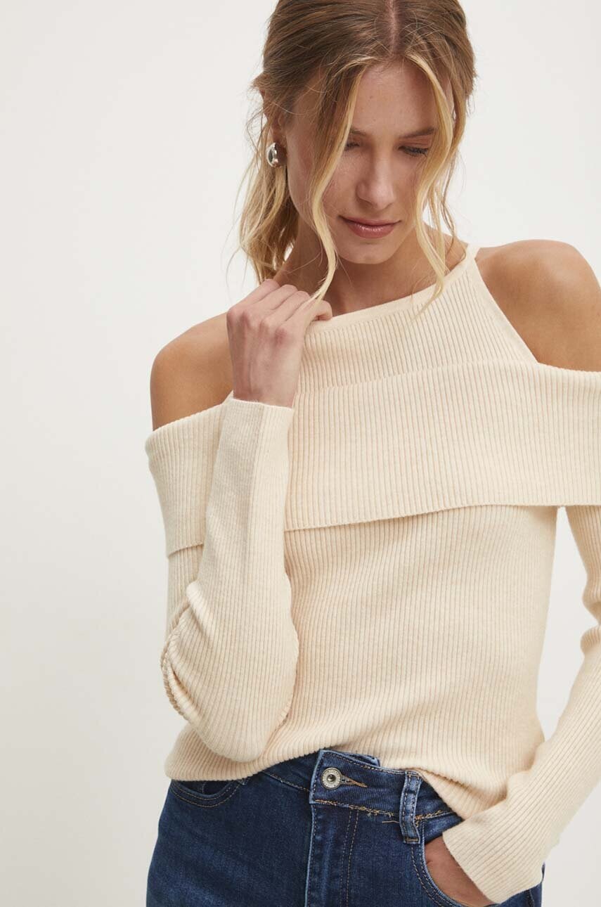 Answear Lab pulover femei, culoarea bej, light