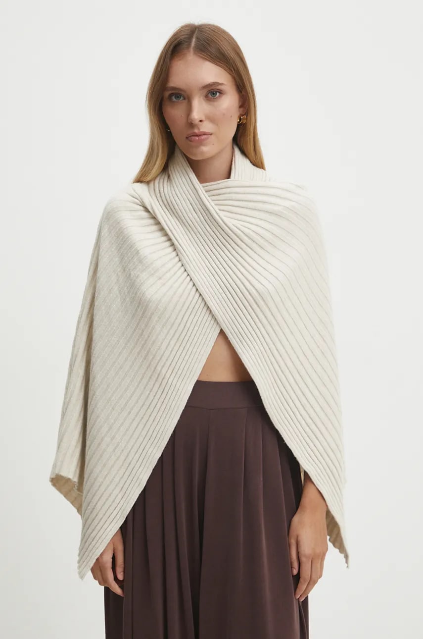 Answear Lab poncho culoarea bej