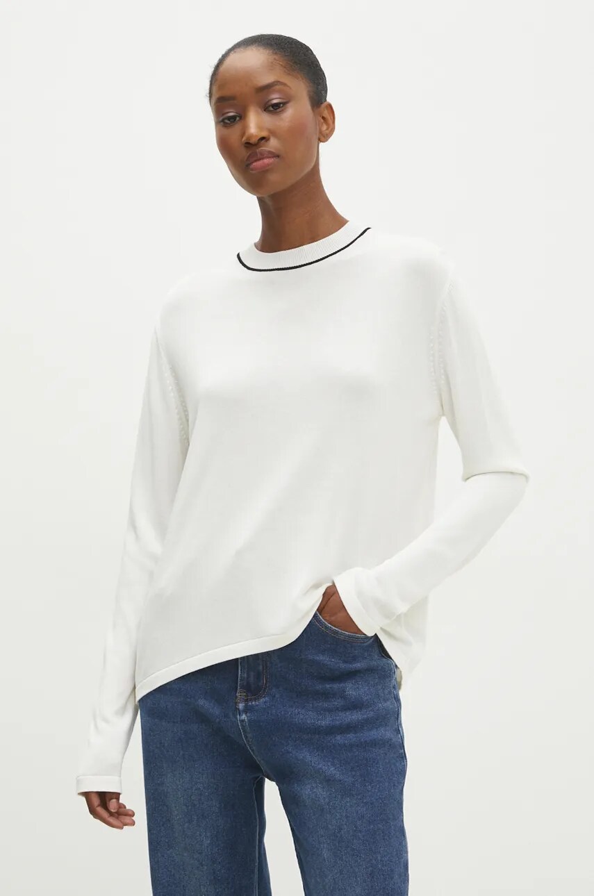 Answear Lab pulover femei, culoarea alb, light