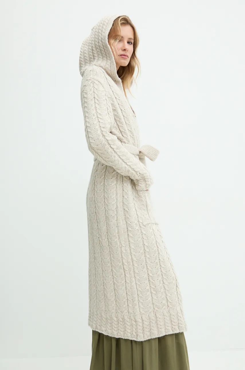 Answear Lab cardigan femei, culoarea bej
