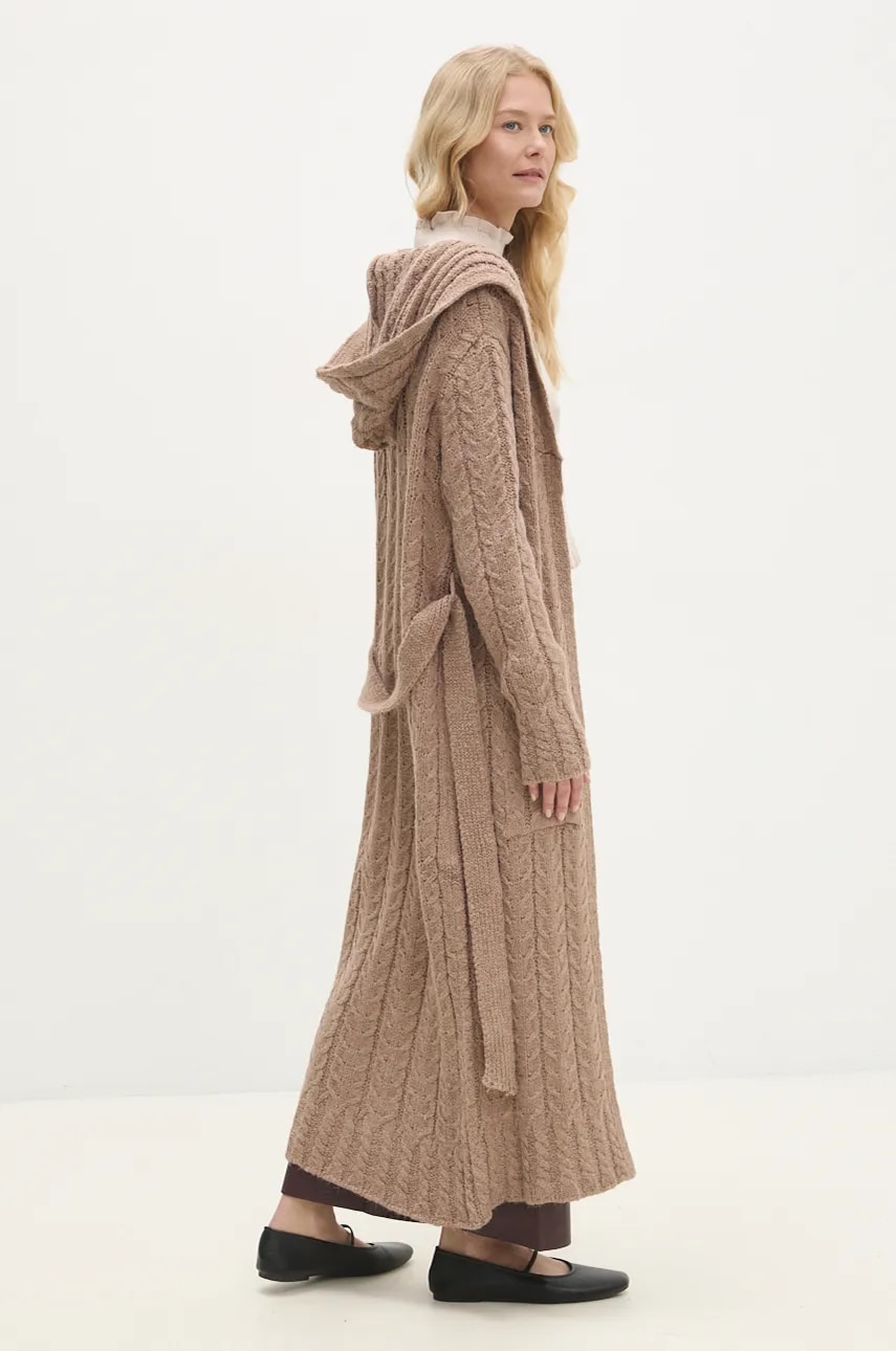 Answear Lab cardigan femei, culoarea bej