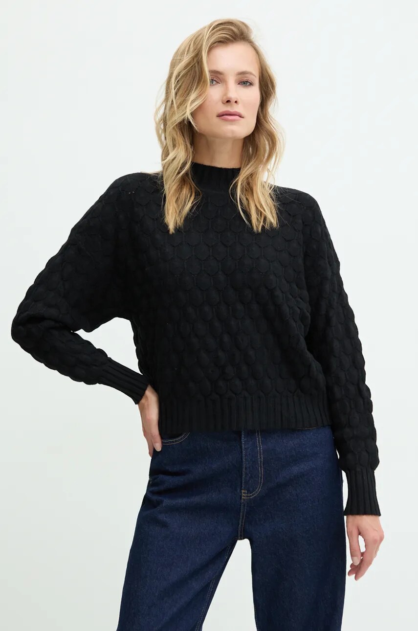 Answear Lab pulover femei, culoarea negru, light, cu turtleneck