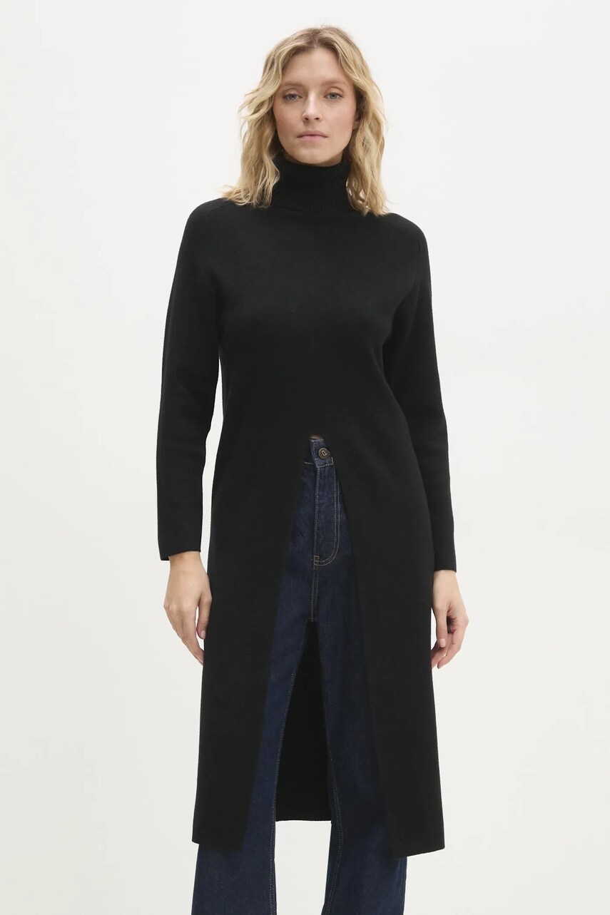 Answear Lab pulover femei, culoarea negru, light, cu guler