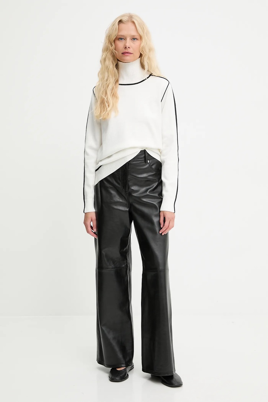 Свитер с кашемиром Answear.LAB цвет белый с гольфом