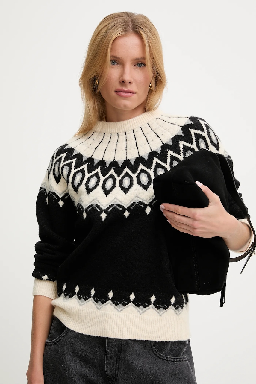 Answear Lab pulover de cașmir culoarea negru, cu guler