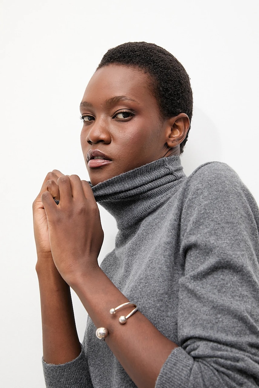 Answear Lab pulover de cașmir culoarea gri, light, cu guler