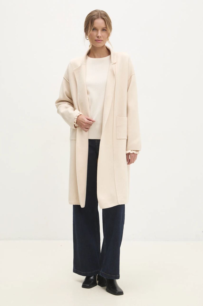 Answear Lab cardigan femei, culoarea bej, light