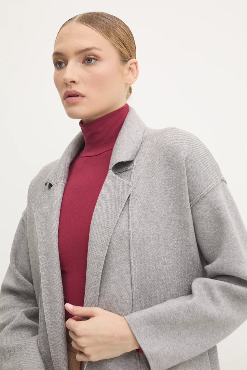 Πλεκτή ζακέτα Answear.LAB χρώμα: γκρι φωτογραφία