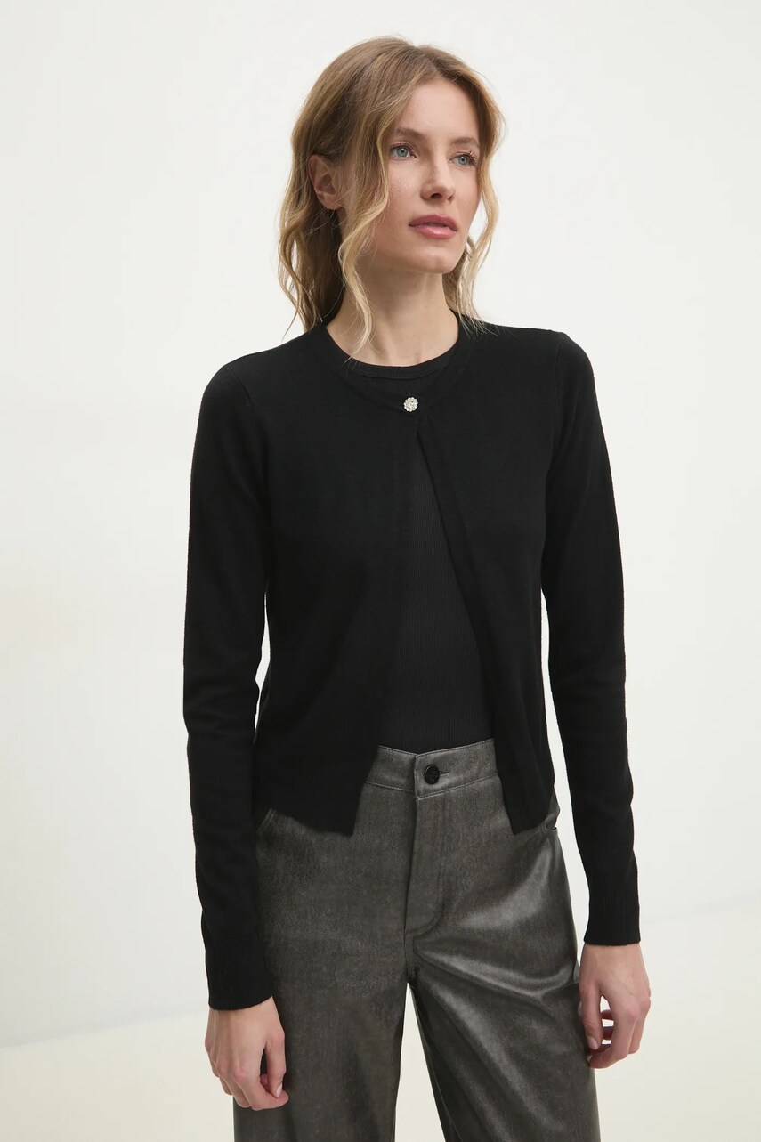 Answear Lab cardigan femei, culoarea negru, light
