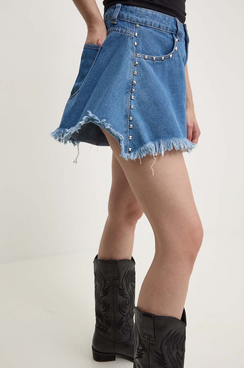 Answear Lab pantaloni scurti jeans femei, neted, high waist