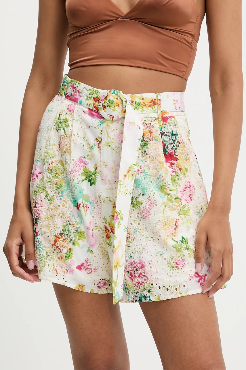 Answear Lab pantaloni scurti culoarea bej, modelator, high waist