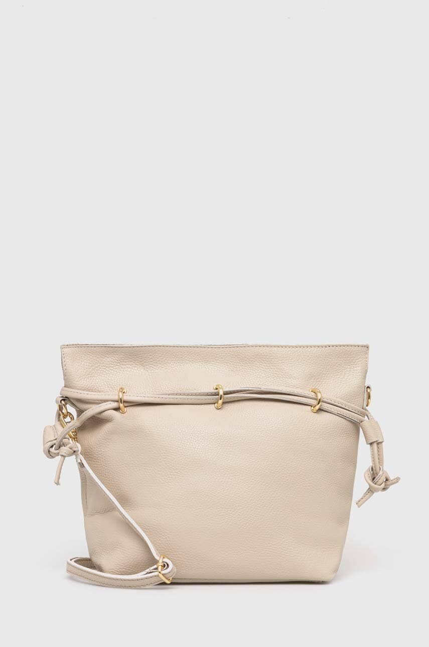Answear Lab poseta de piele culoarea bej Answear Lab poseta de piele culoarea bej