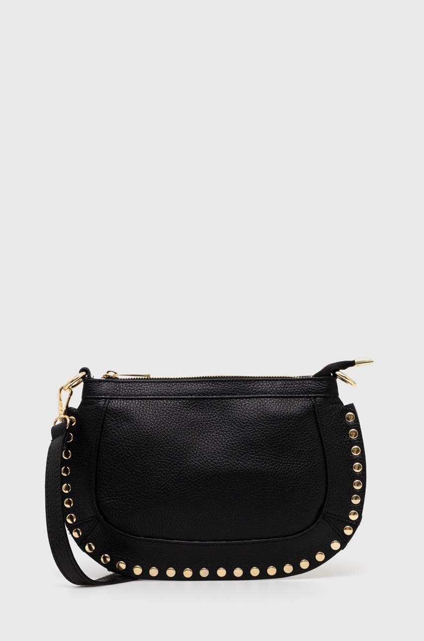 Answear Lab poseta de piele culoarea negru