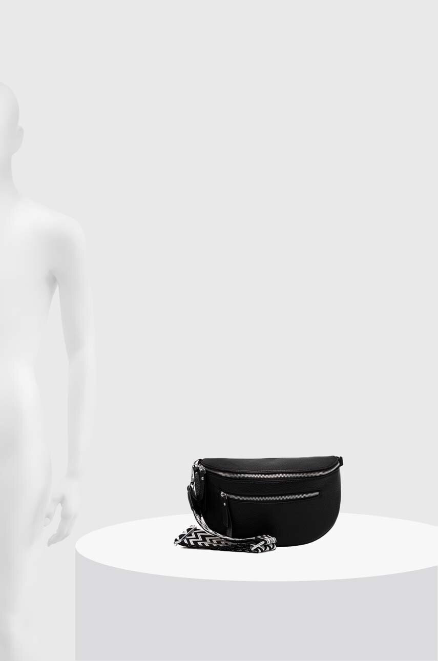 Δερμάτινη τσάντα Answear.LAB χρώμα: μαύρο φωτογραφία