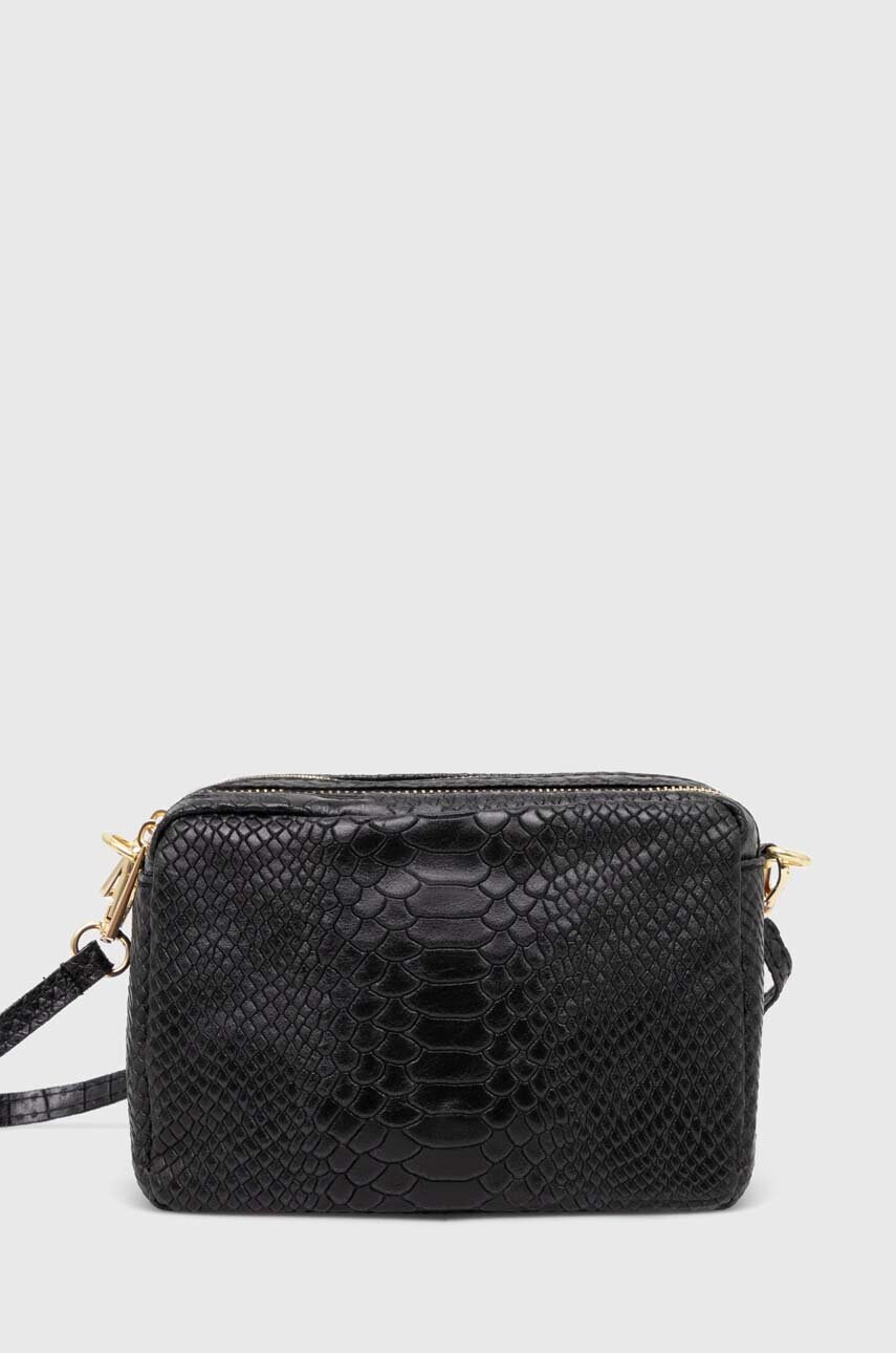 Answear Lab poseta de piele culoarea negru