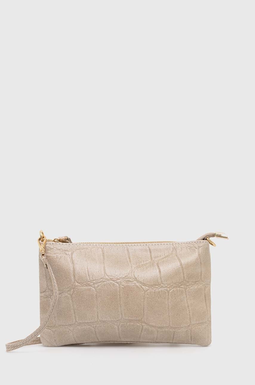 Answear Lab poseta de piele culoarea bej