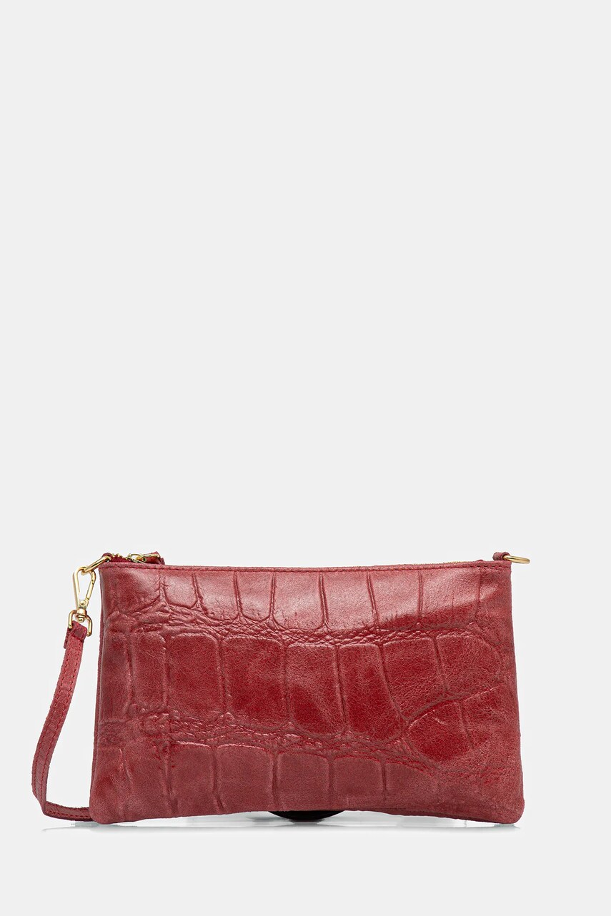Answear Lab poseta de piele culoarea rosu