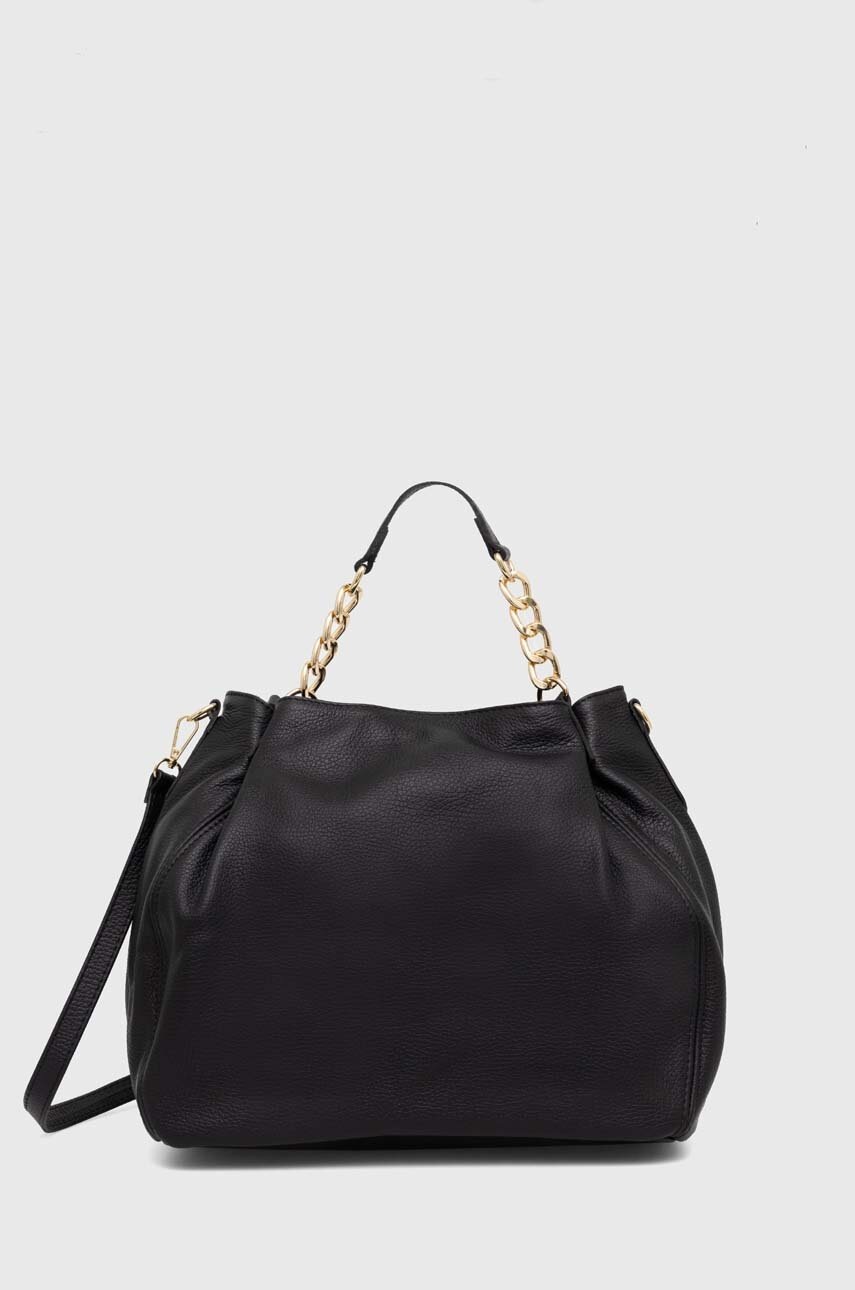 

Кожена чанта Answear Lab в черно, Черен