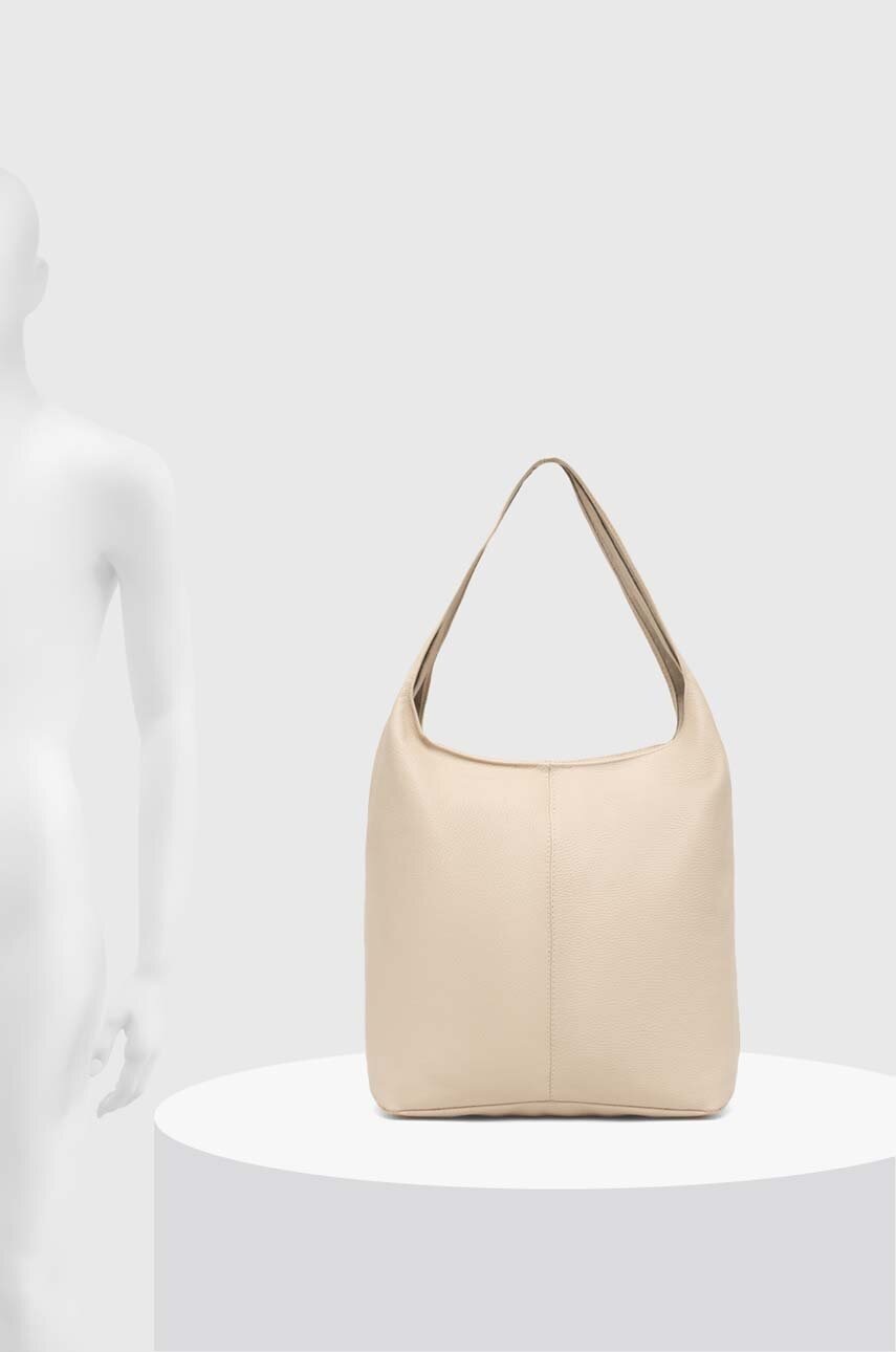 Δερμάτινη τσάντα Answear.LAB χρώμα: μπεζ φωτογραφία