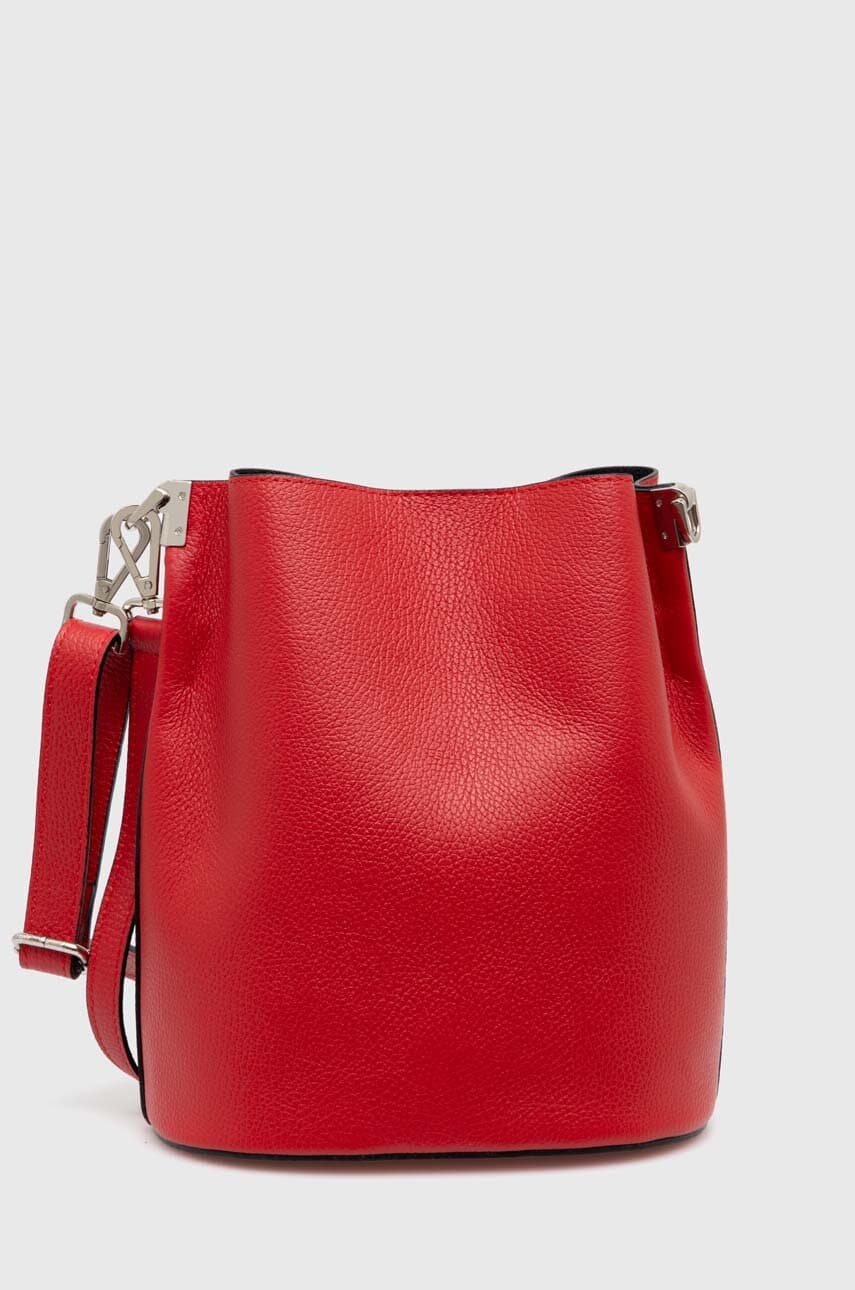 Answear Lab poseta de piele culoarea rosu