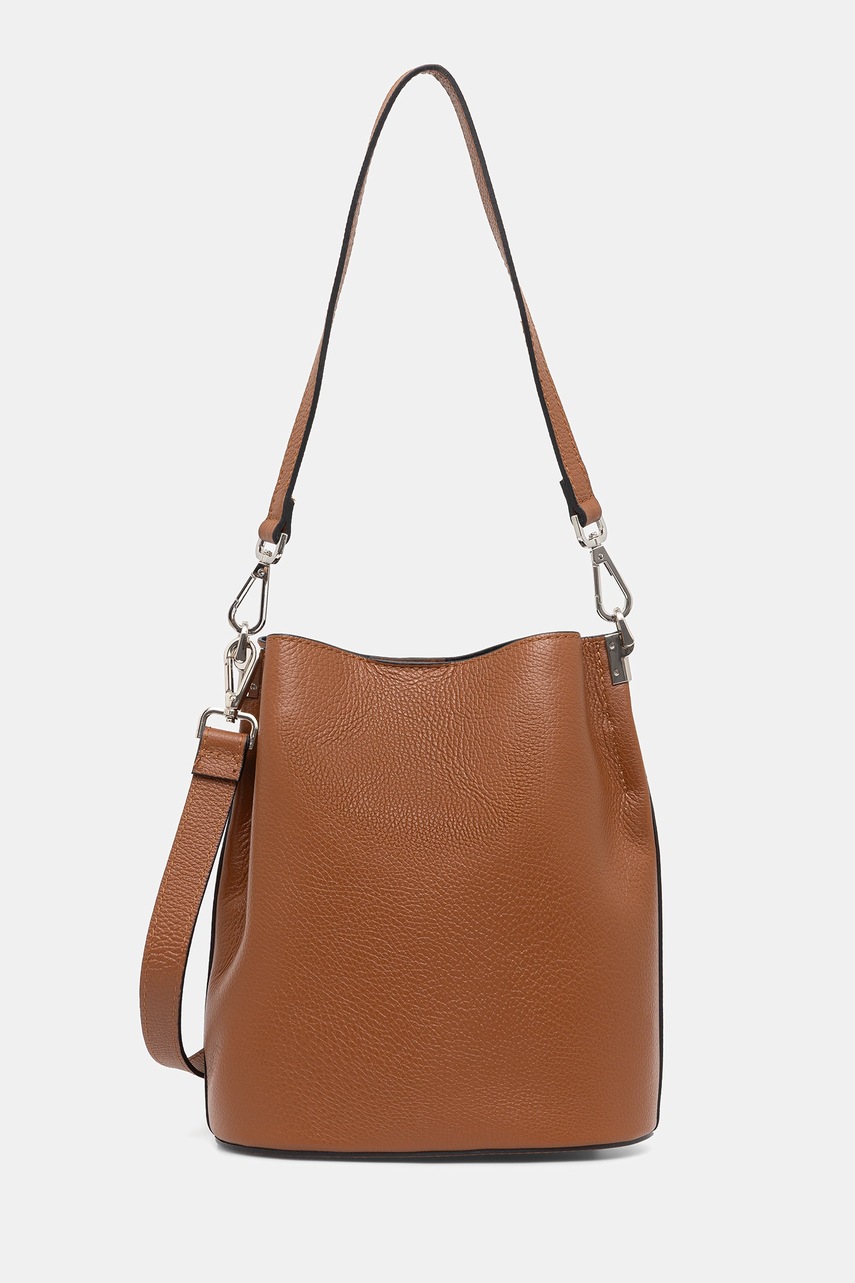 Answear.LAB poseta de piele culoarea albastru marin