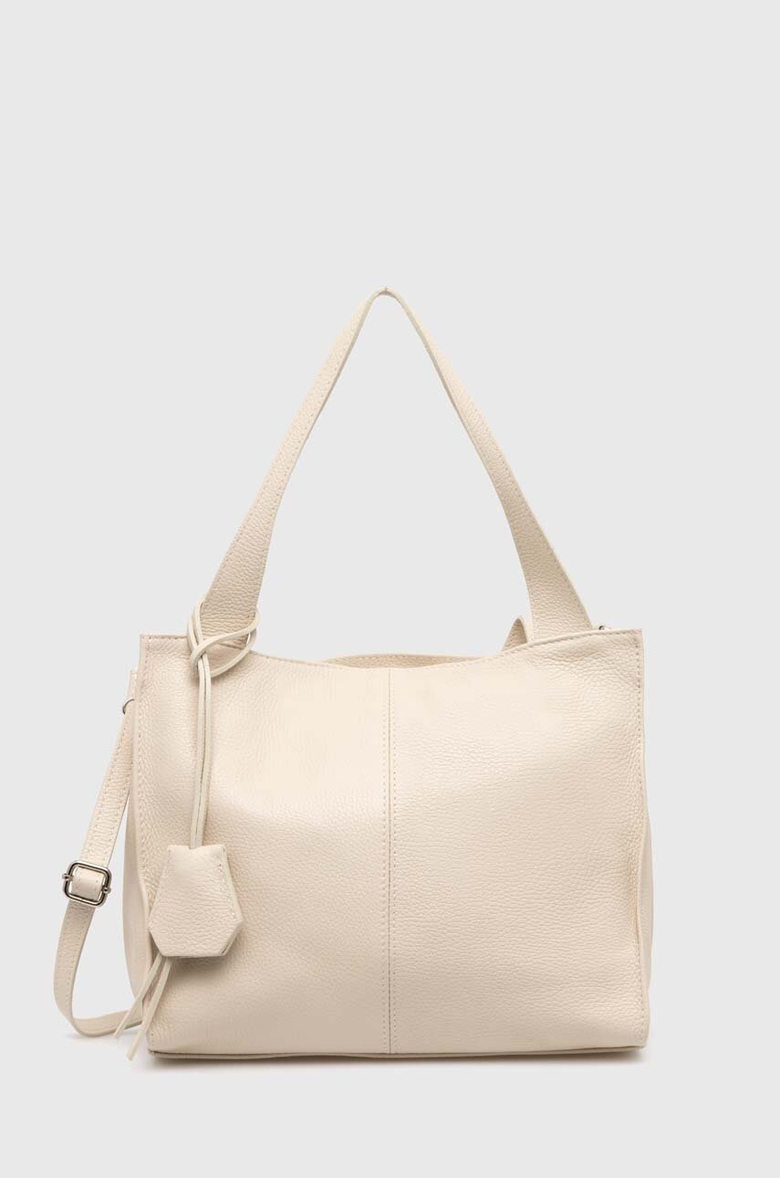 

Кожена чанта Answear Lab в бежово, Бежов