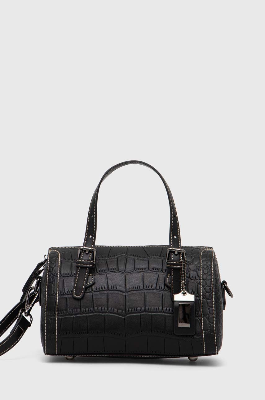 Answear Lab poseta de piele culoarea negru